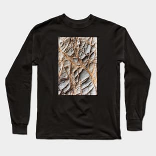 Fragile Orange Volcanic Veins Long Sleeve T-Shirt